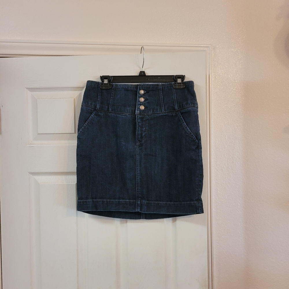 Express Denim Jean High Waisted Skirt